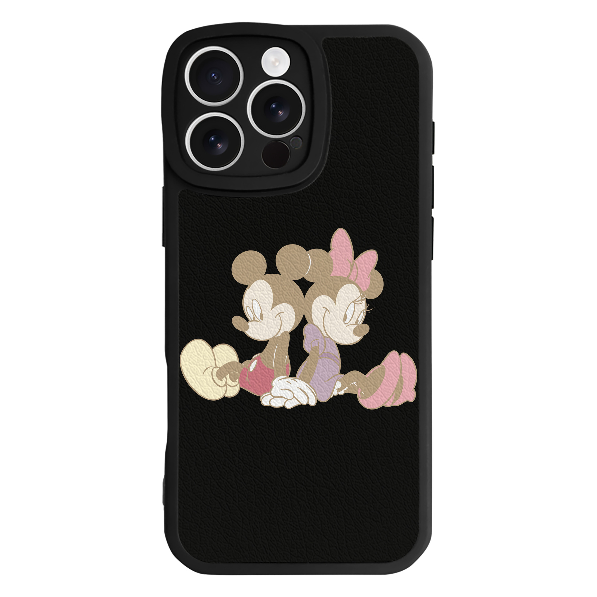 （画像用） ミッキーマウス Mickey Mouse 【iPhone 16シリーズ対応】シリコンスマホケース（レザー調） 材質：シリコン